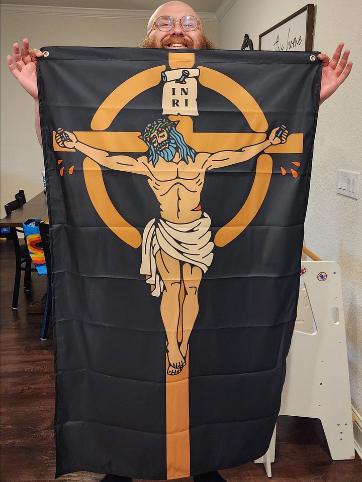 The Cross Is Beautiful Flag product image (1)