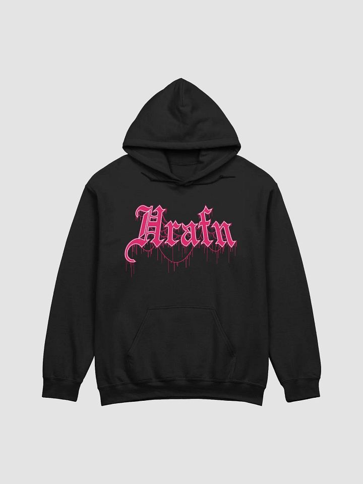 Hrafn Gothic Hot Pink Logo Hoodie product image (1)