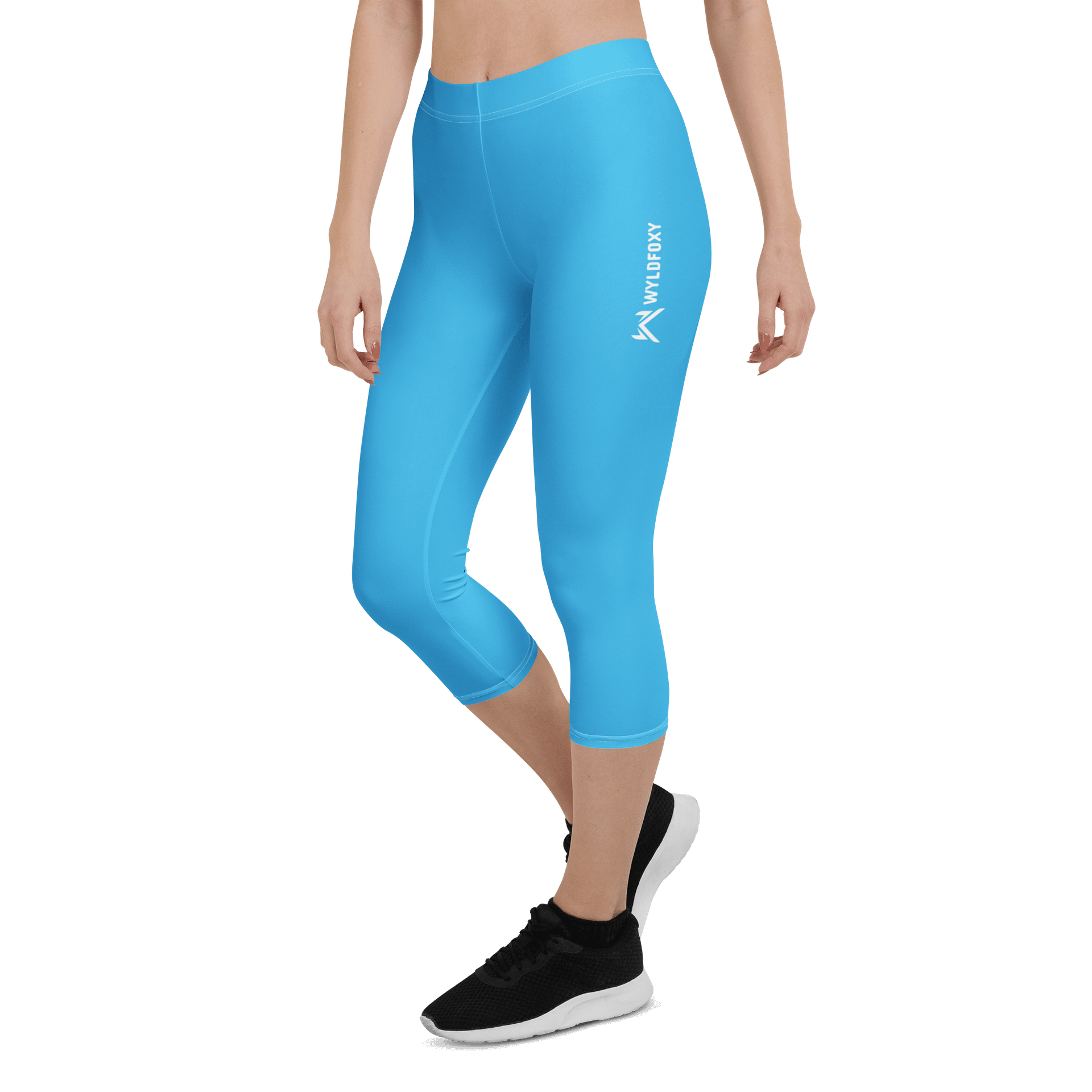 WyldFoxy Aqua Blue Capri Leggings product image (6)