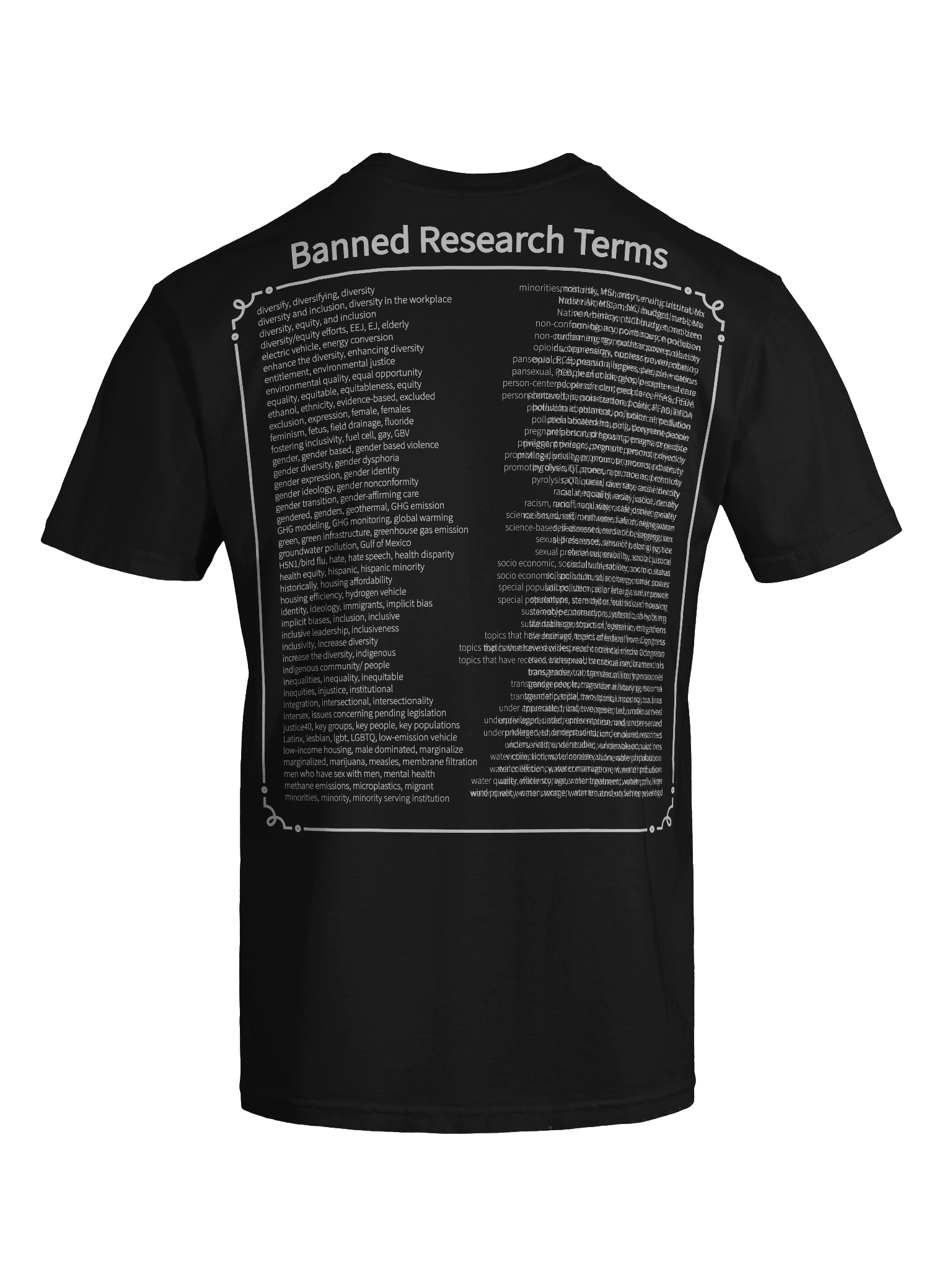 (AMA) Banned Research Terms t-shirt product image (81)