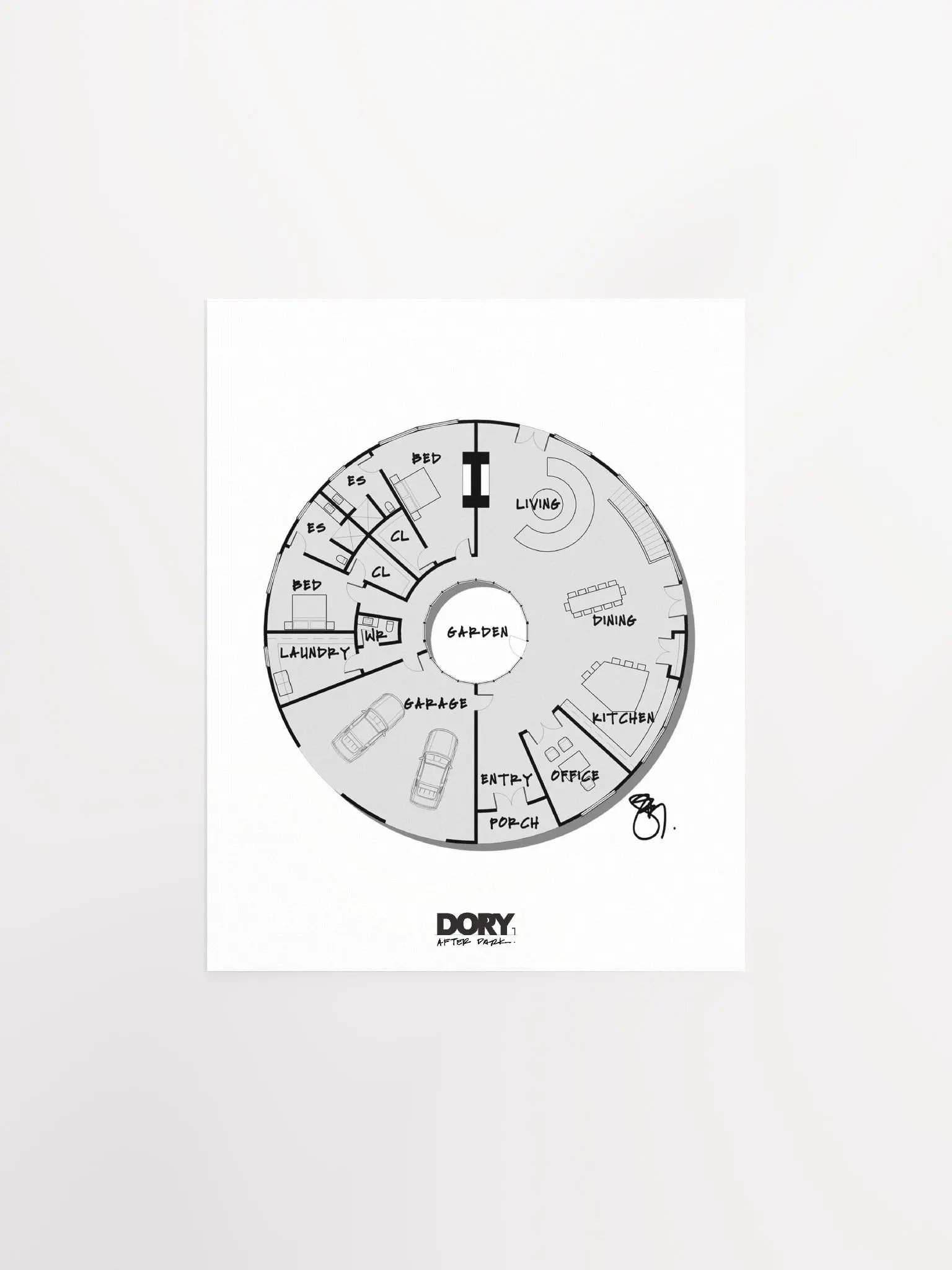 Alphabet Floor Plan Poster - O product image (1)