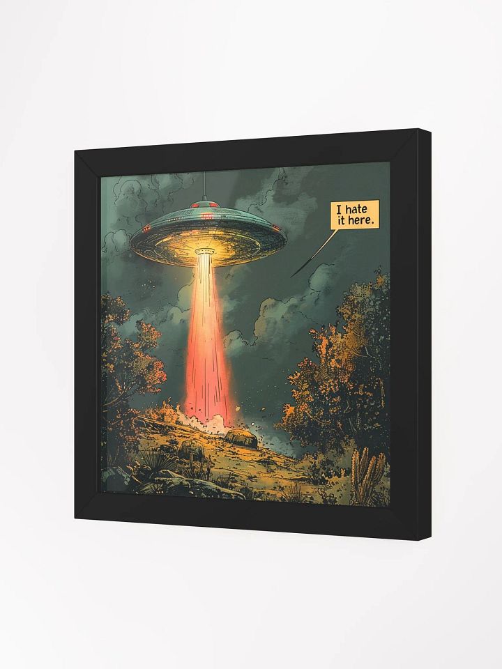 Color Sketch Of UFO Plea For Help Wall Art. product image (16)