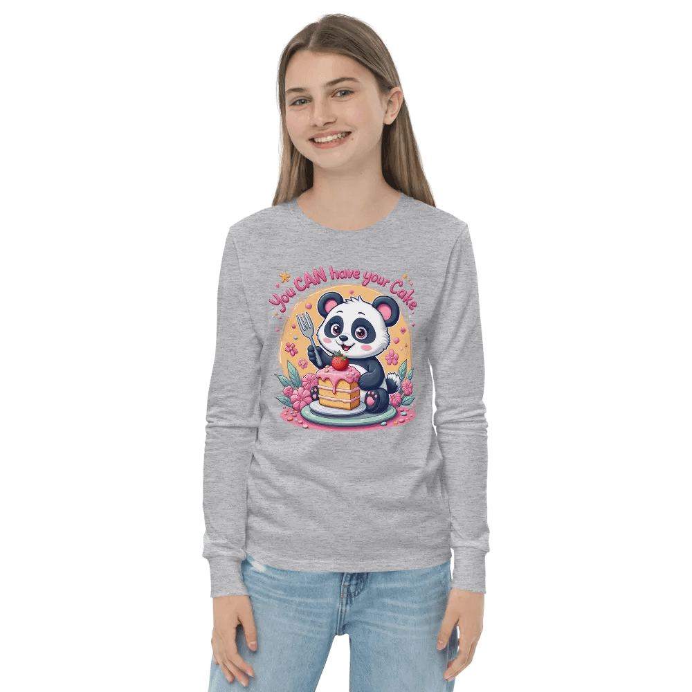 Panda's Cake Adventure Youth Long Sleeve T-Shirt product image (20)