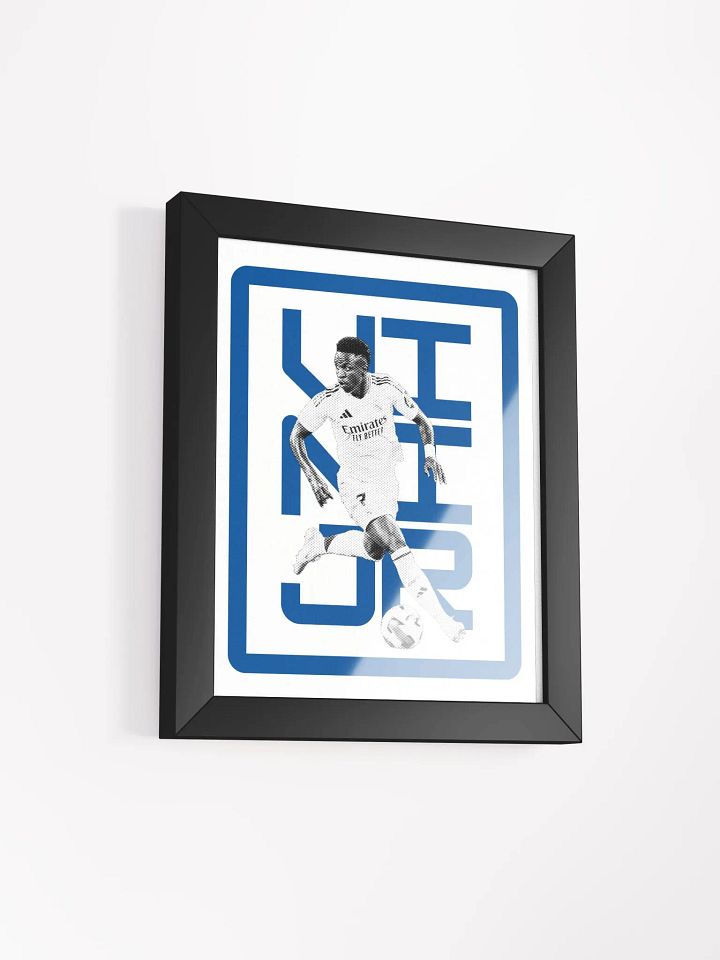 Vinicius Junior BW Real Madrid Name Art Framed Print product image (1)