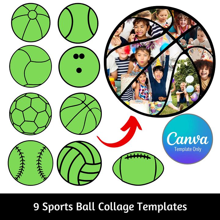 Sports Ball Frames Canva Templates product image (1)