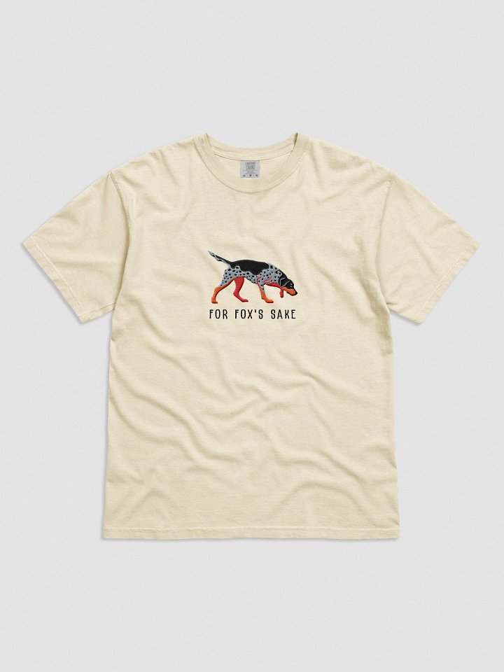 For Fox's Sake T-Shirt(Embroidered) of an American Foxhound(Blue) product image (51)