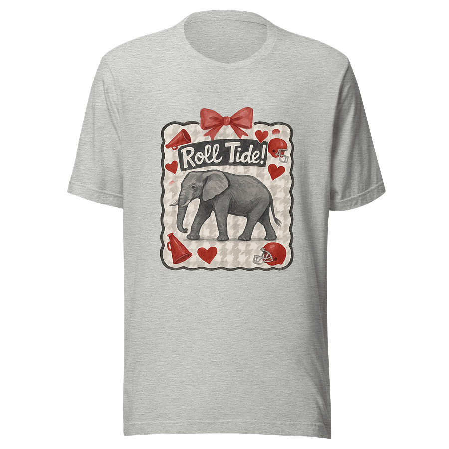 Alabama Crimson Tide Retro T-Shirt | Roll Tide Elephant & Hearts Tee product image (3)