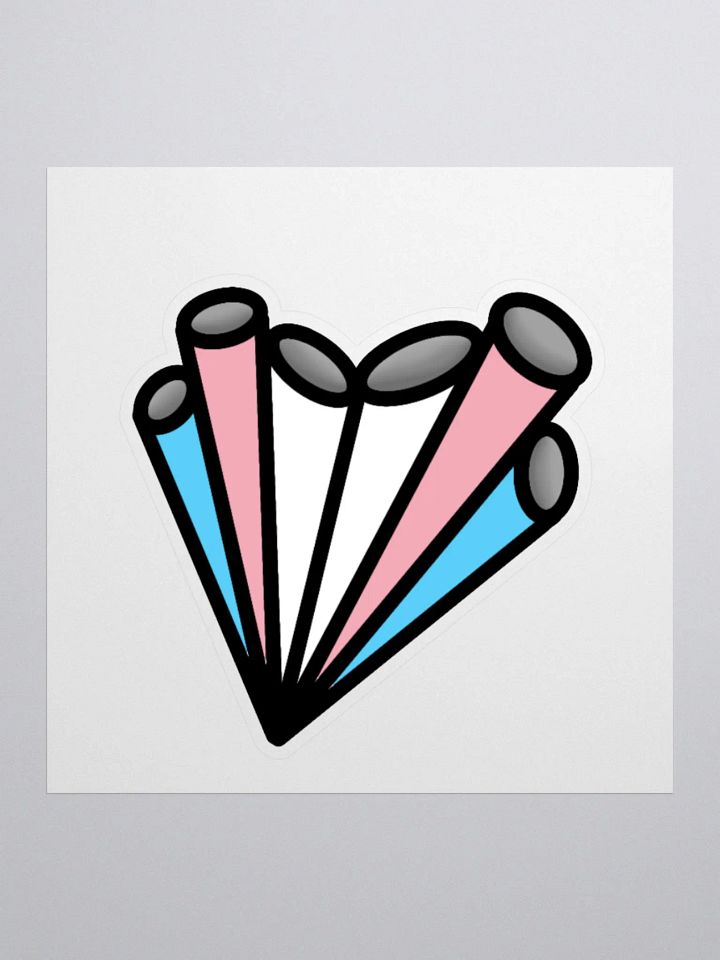 Trans Pride Pipe Heart Sticker product image (1)