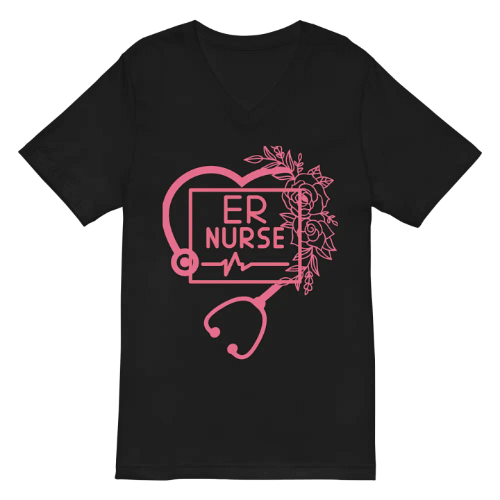 Heartfelt ER Nurse V-Neck Tee product image (3)