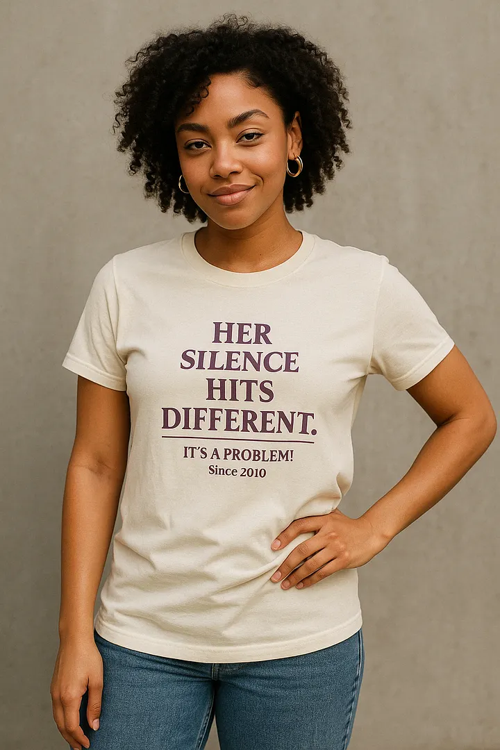 Her Silence Hits Different Tee product image (1)