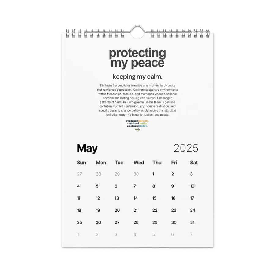 Official Planted By Calm | Calm Keepers Wall Calendar (Style 2, Choose Start Day) product image (11)