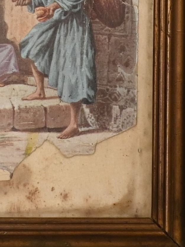 قطعة فنية لرسم لباب الجامع الاموي القرن التاسع عشر product image (4)