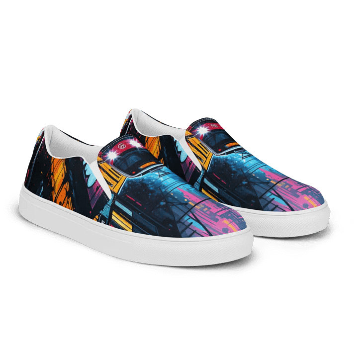 Men's Neon City Canvas Slip-On Shoes product image (2)