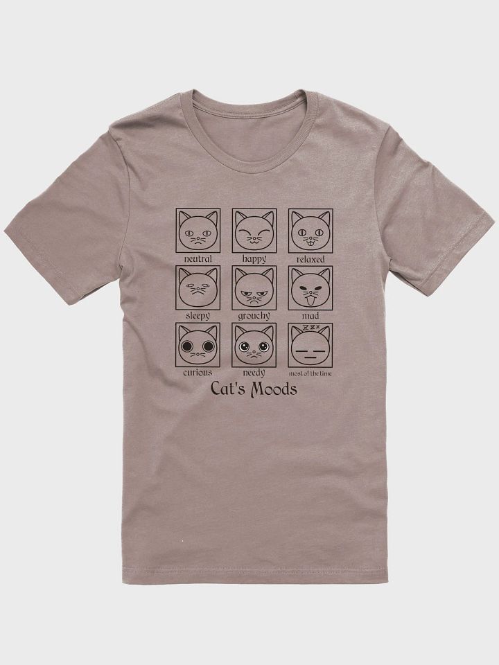 Cat's Moods Unisex Tee, Black Print product image (1)