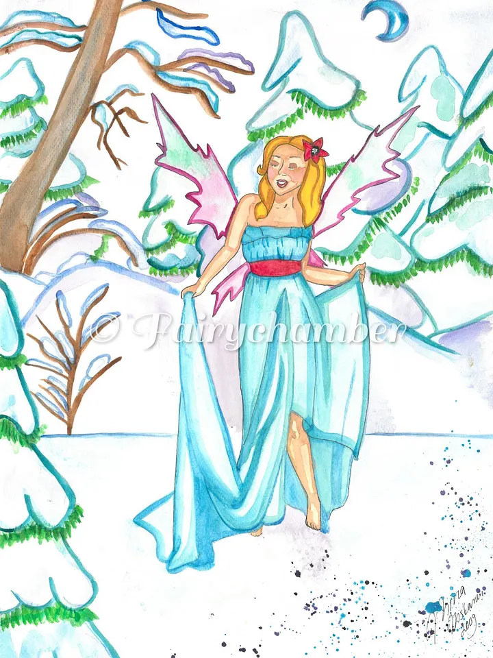Fairy Winter Wonderland Original Painting product image (1)