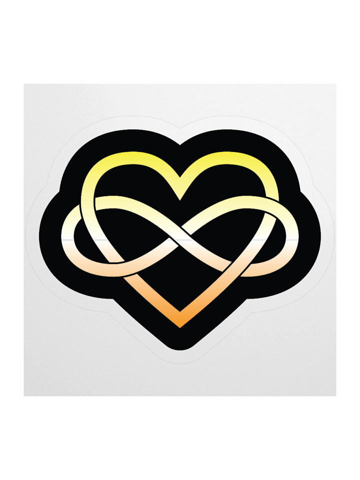 Maverique Pride Gradient Polyamory Infinity Heart Sticker product image (1)