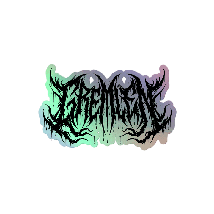 Holographic Sticker - Black Logo product image (2)