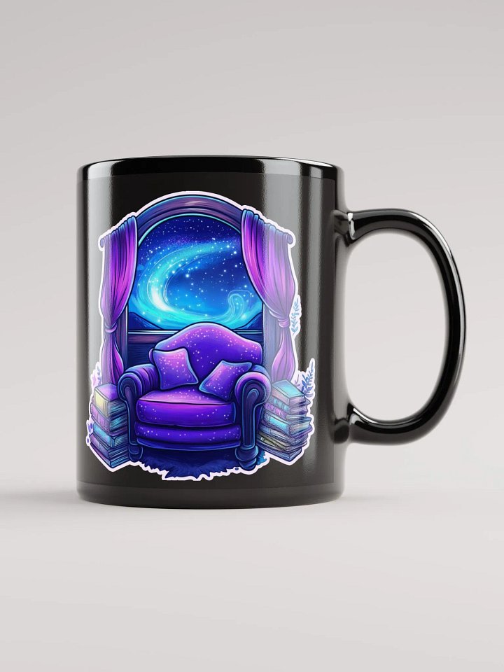 Starlit Reading Nook Black Mug product image (1)