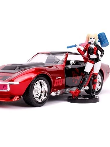 Harley Quinn 1969 Chevy Corvette Stingray The New 52 1:24 Scale Die-Cast Metal Vehicle - Jada Toys product image (1)