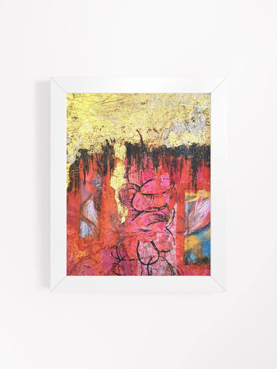framed print of original artwork by. b.reters gold red product image (42)
