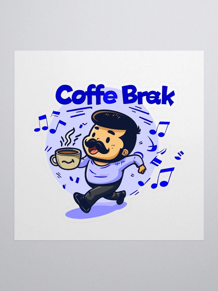 Coffee Break Blue Sticker product image (3)