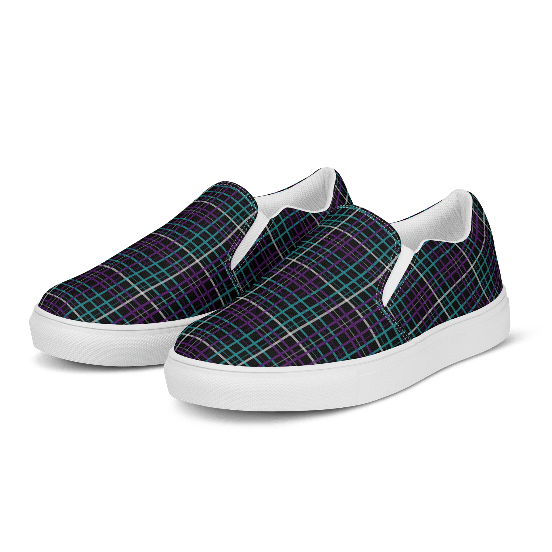 Black Plaid Women's Slip-On Shoes product image (3)