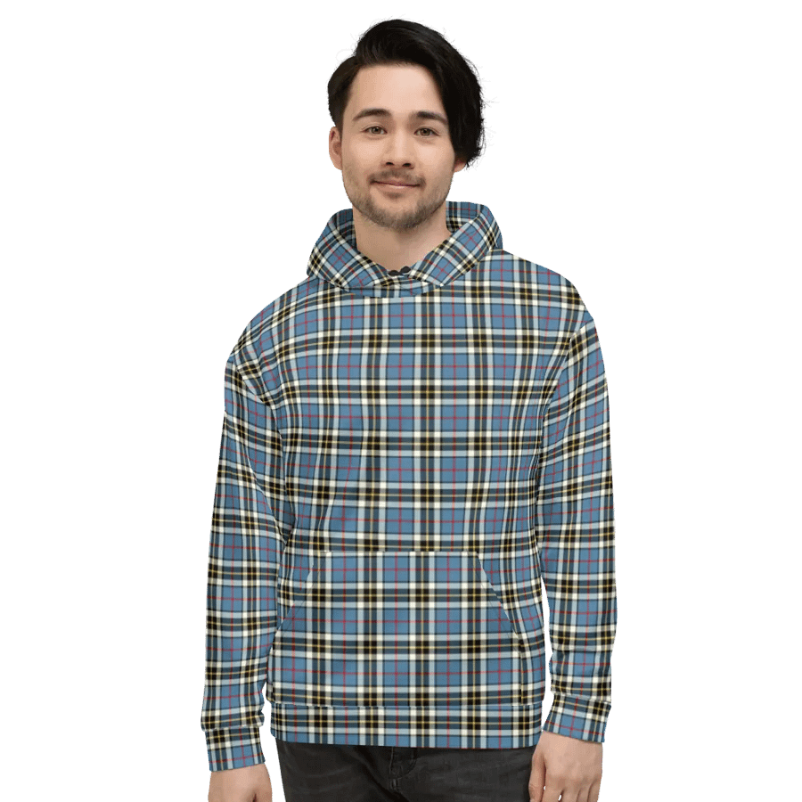 Thompson Blue Tartan Hoodie product image (2)