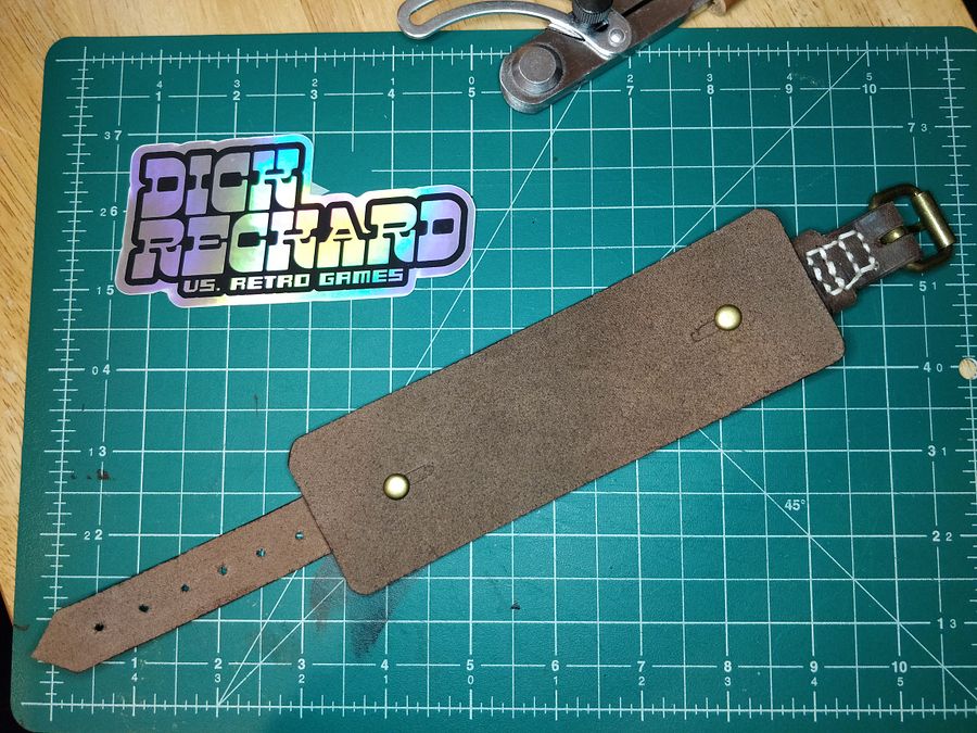 Brown 1 Band Leather Cuff 02 0B product image (4)