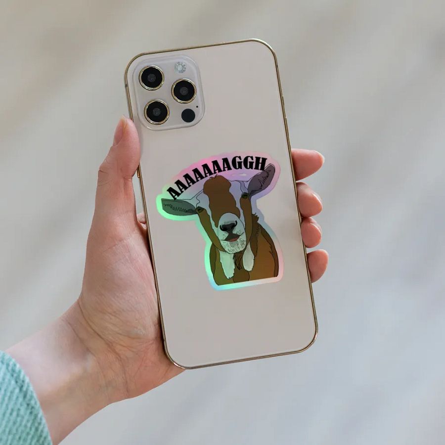 Screaming goat holo sticker product image (6)