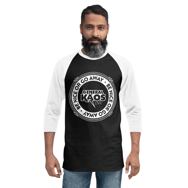 BE NICE (Baseball Tee - LIGHT LOGO) product image (1)