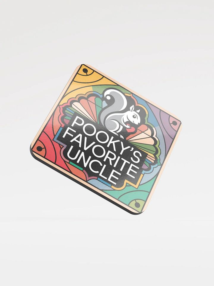 Coaster or micro art piece: pooky's favorite uncle nouveau x deco stained glass product image (1)