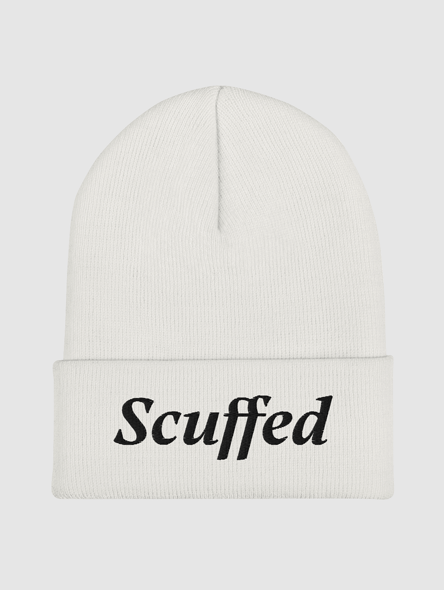 Cuffed and Scuffed Beanie (White) product image (2)