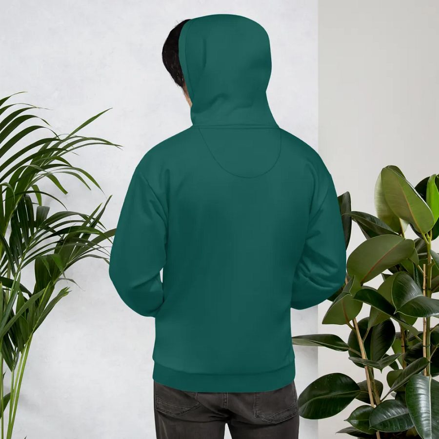 Plain Dark Green True Summer Unisex Recycled Polyester Heavyweight Premium Hoodie by Treasure Pie product image (11)