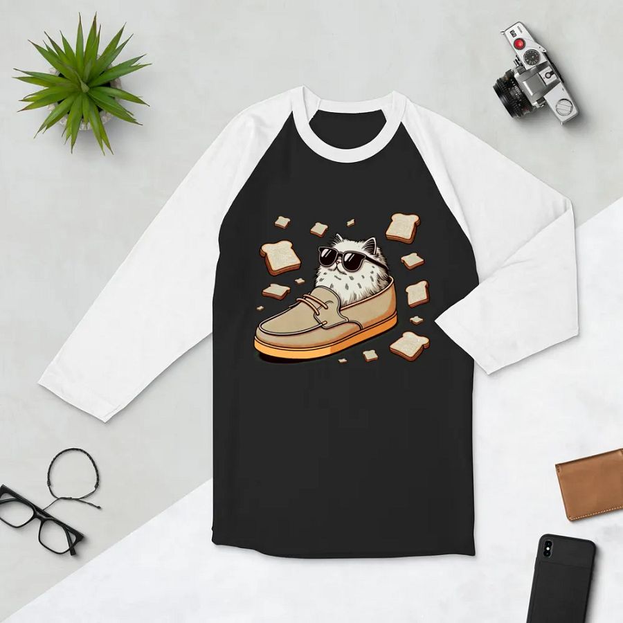 Toast Cat #2 - Baseball Style Tee product image (5)