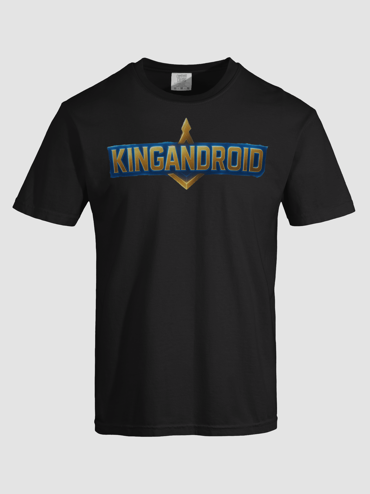 Blue and gold KingAndroid T-Shirt product image (7)