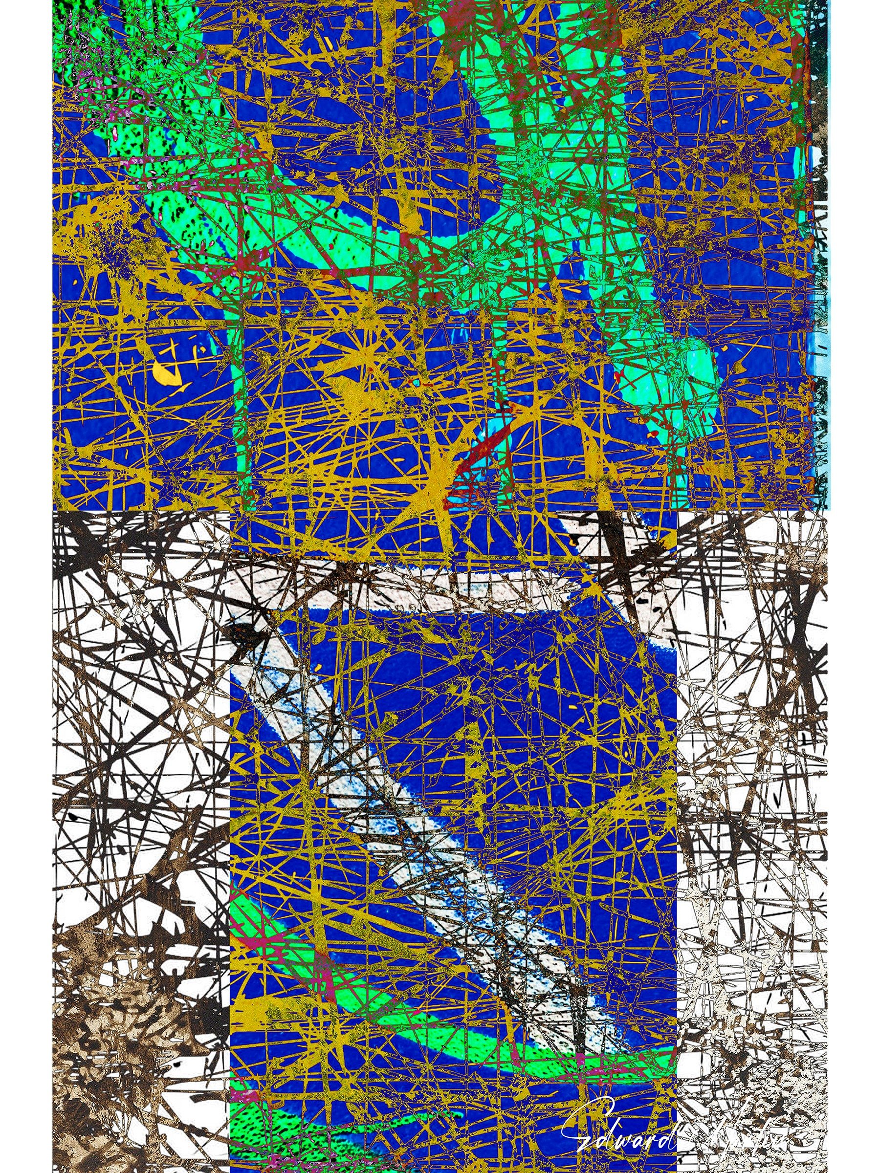 'Tracks' by Edward Martin-Mixed Media Collage Print product image (1)