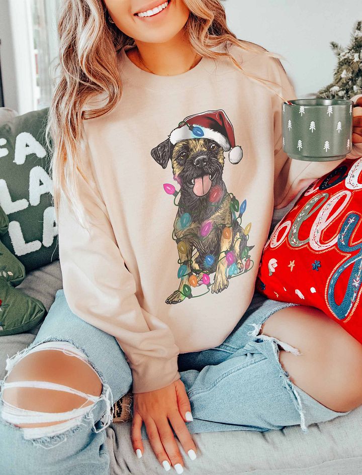 Funny Border Terrier(Black & Tan) Christmas Sweatshirt product image (20)