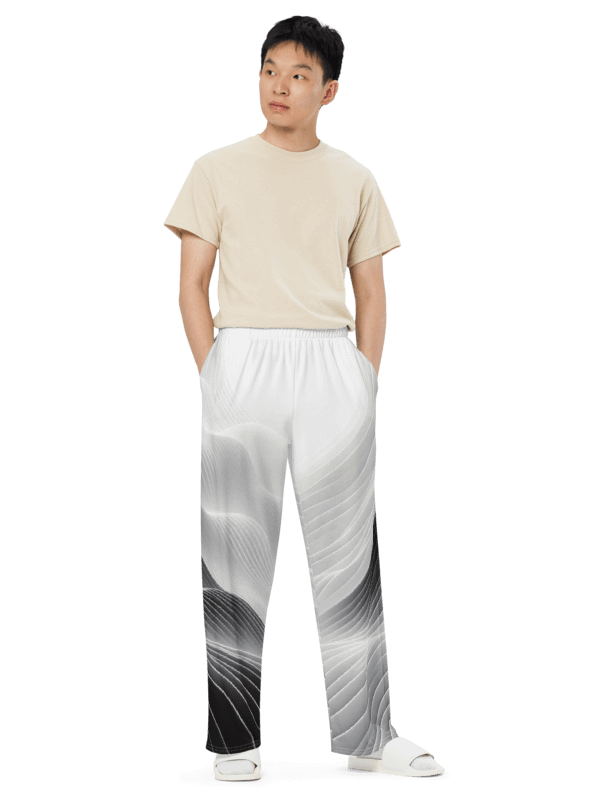 Men's Stream-White-3 Print Pants product image (2)