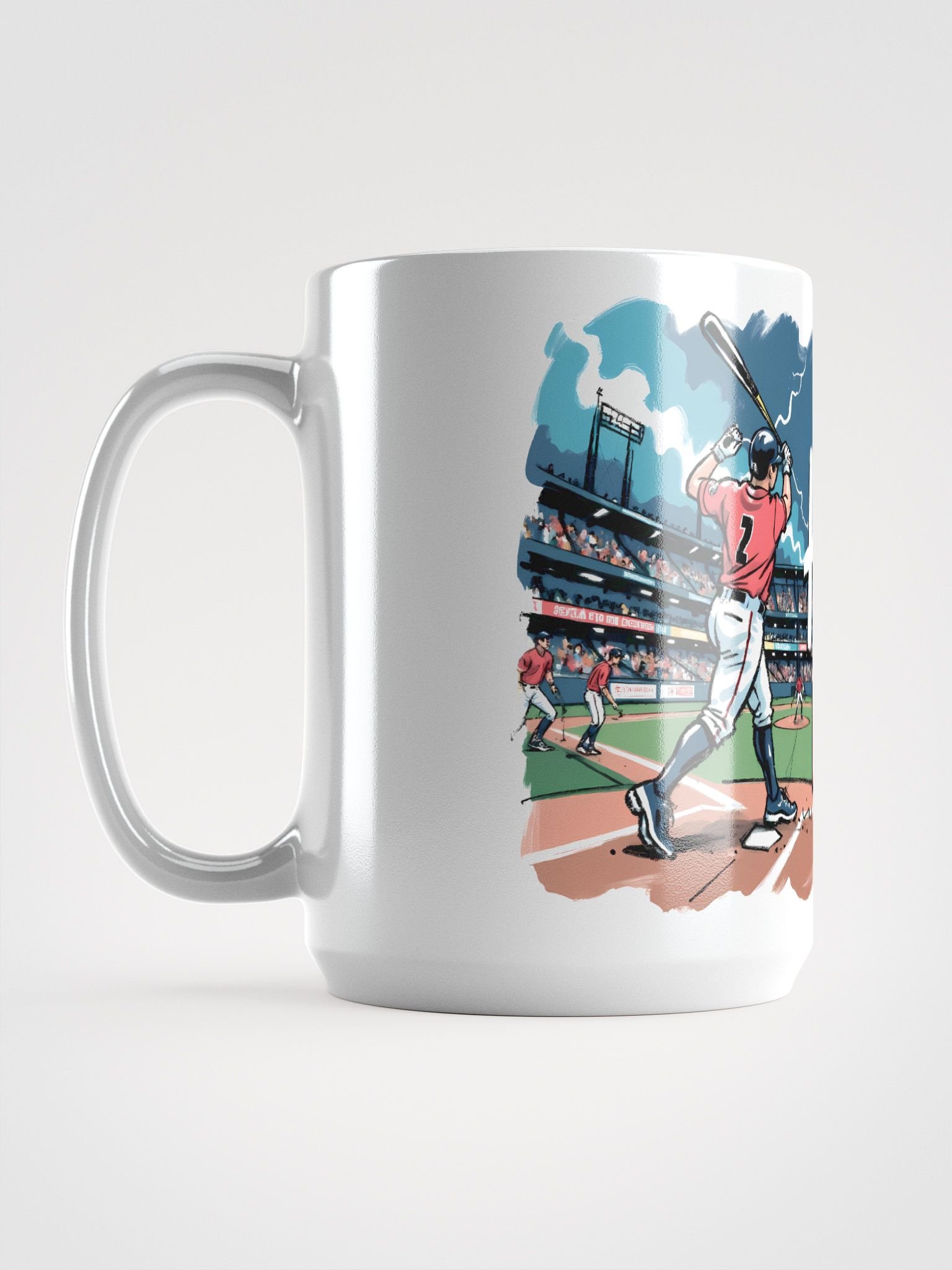 Dramatic Baseball Swing: Sunset Home Run Glossy Mug product image (6)