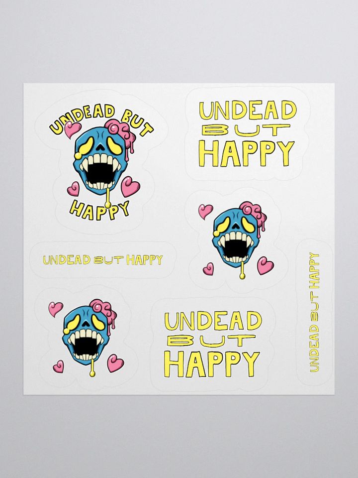 Undead but Happy set (sticker sheet) product image (1)