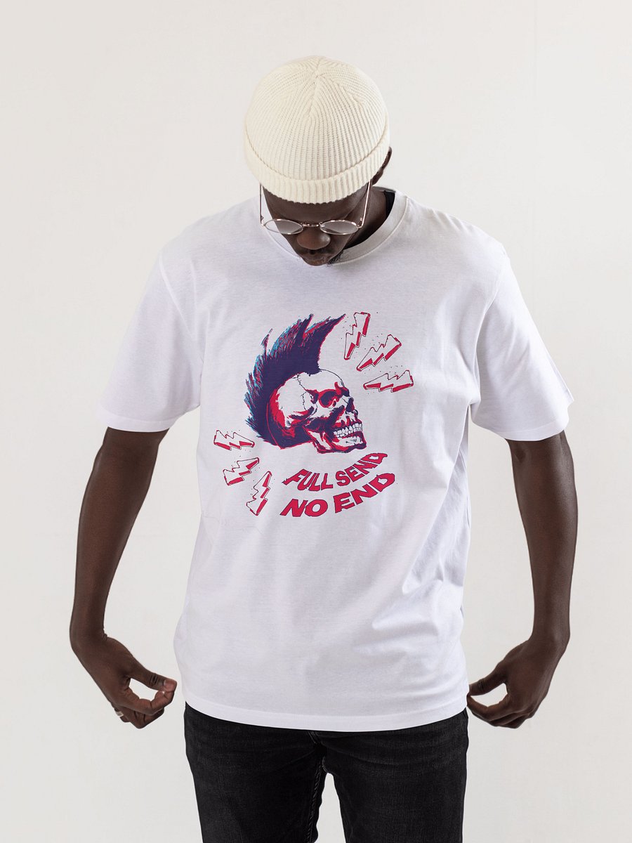 FULL SEND - NO END White Tee Vs. 2 product image (9)