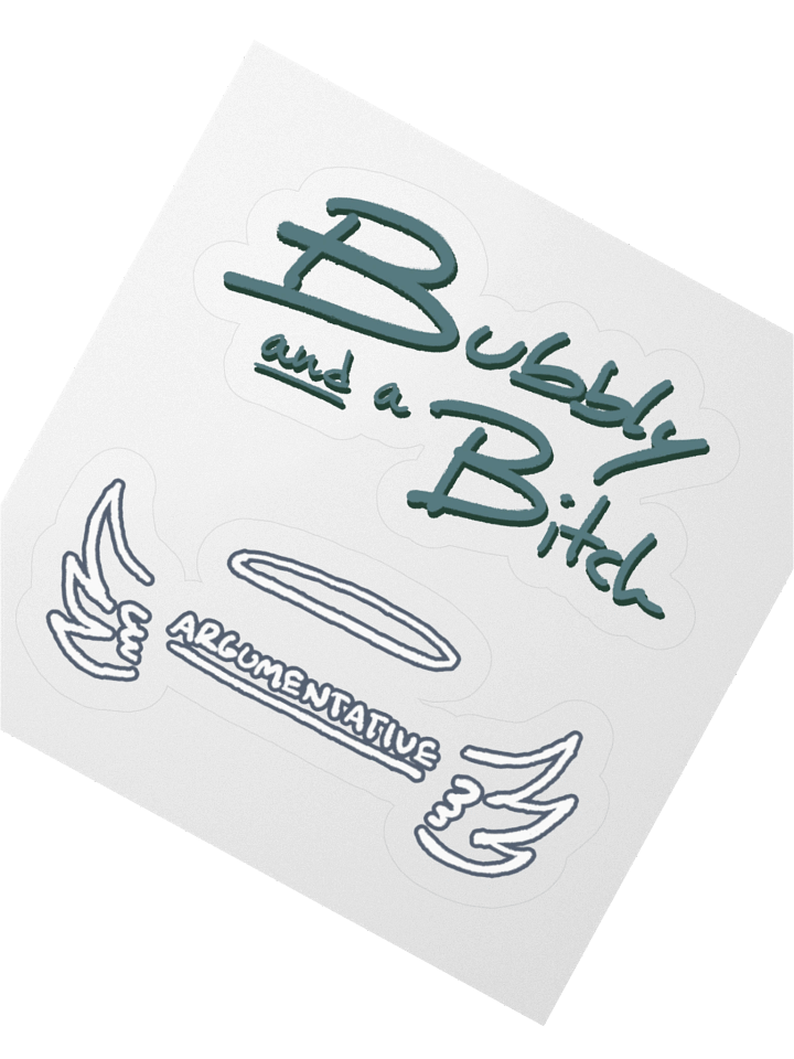 Bubbly and a B (forest shadow design) sticker pack product image (6)