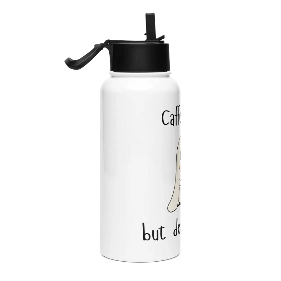 Caffeinated but Dead Inside Stainless Steel Water Bottle with a Straw Lid product image (4)