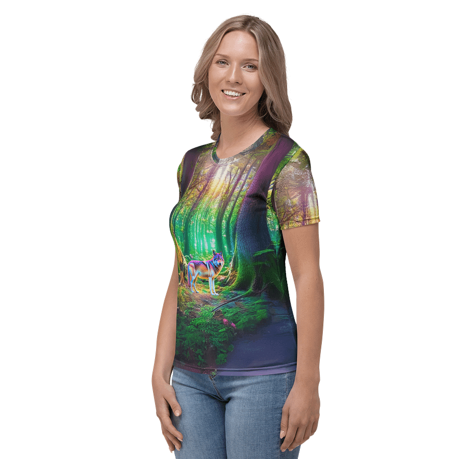 Mystical Forest Wolf Women's T-Shirt product image (2)