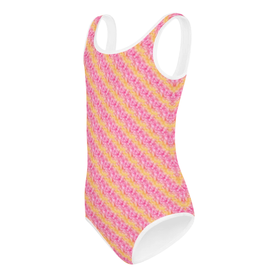 New Spring 'Sweet Lemons' Swimsuit for Girls Pink and Yellow Stripes product image (5)