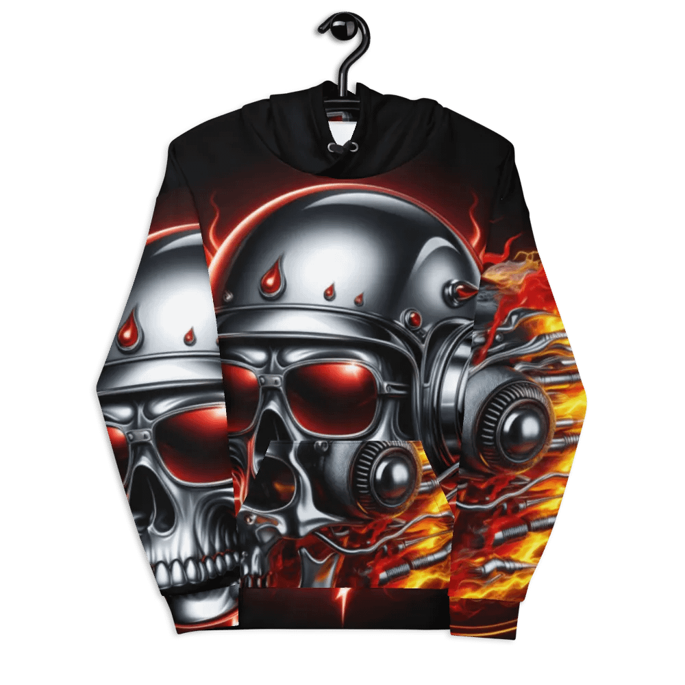 Inferno Cyborg - Unisex Skull Hoodie #52 product image (7)