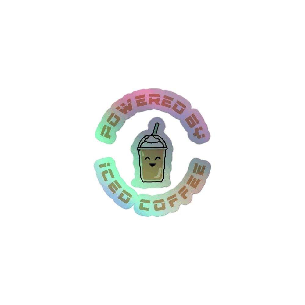 Powered By Iced Coffee -Sticker product image (1)