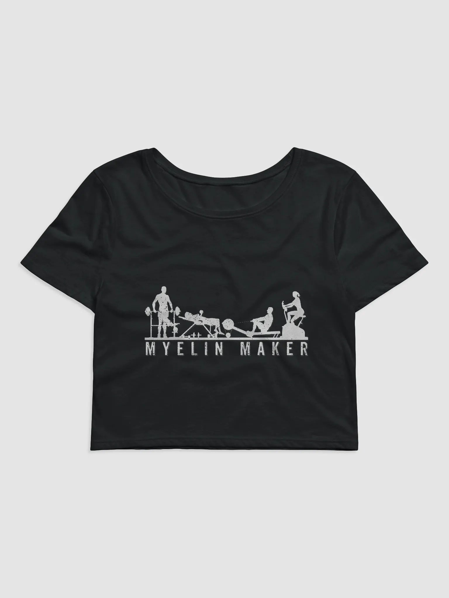 Women's Crop Tee (White Text) product image (1)