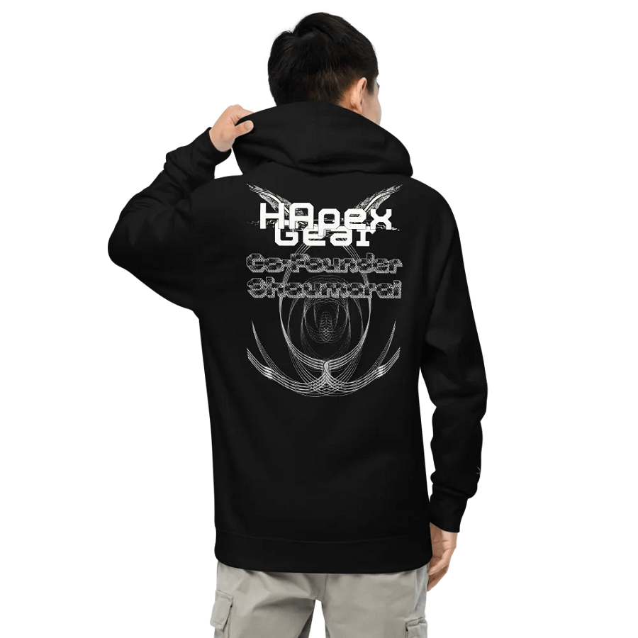 Midweight Hoodie - Embroidered - Co Founder Shaumarai - White HApex Gear White Logo product image (5)