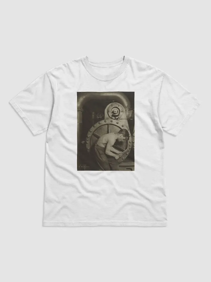 Steamfitter or Mechanic and Steam Pump by Lewis W. Hine (1921) - T-Shirt product image (1)